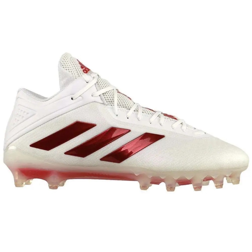 ADIDAS SM FREAK MID FOOTBALL CLEATS SIZE 12.5 WHITE RED FX1308